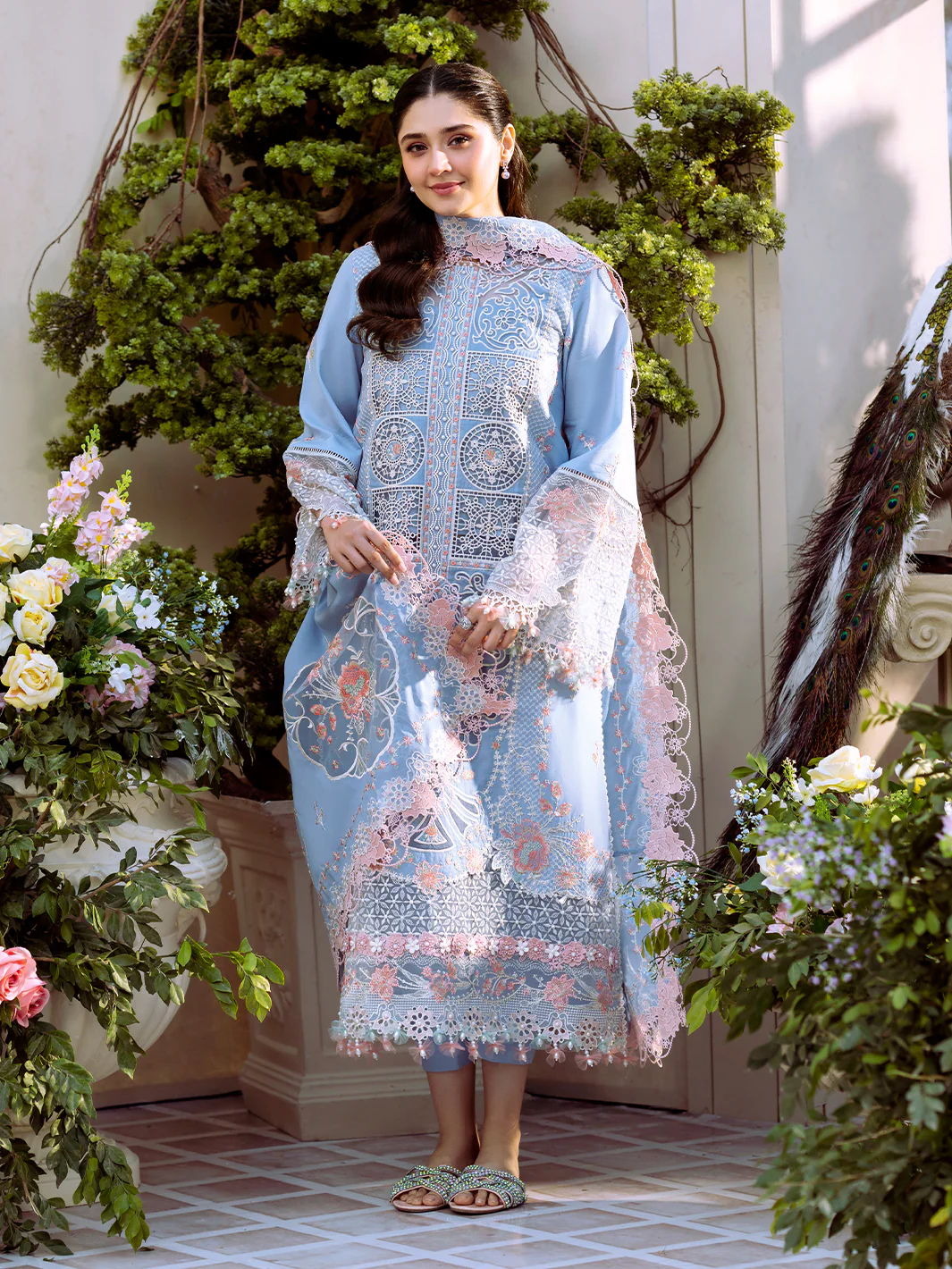 107 - A | 3 PC Luxury Lawn - Image 10