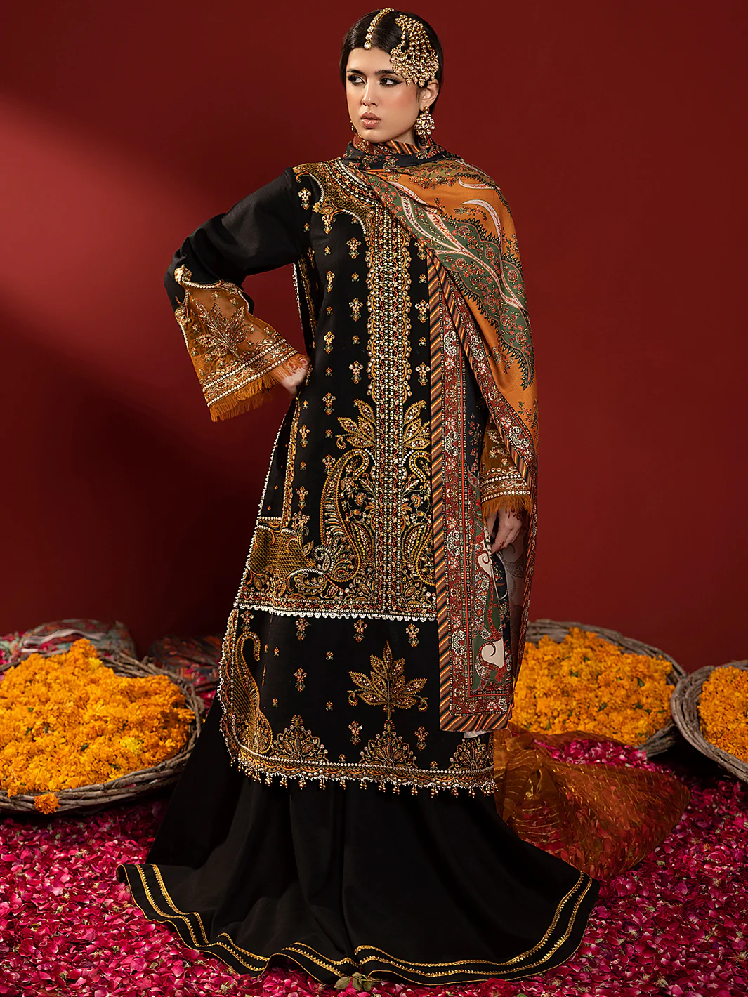 1511 - B | 3 PC Luxury Unstitched - Image 4