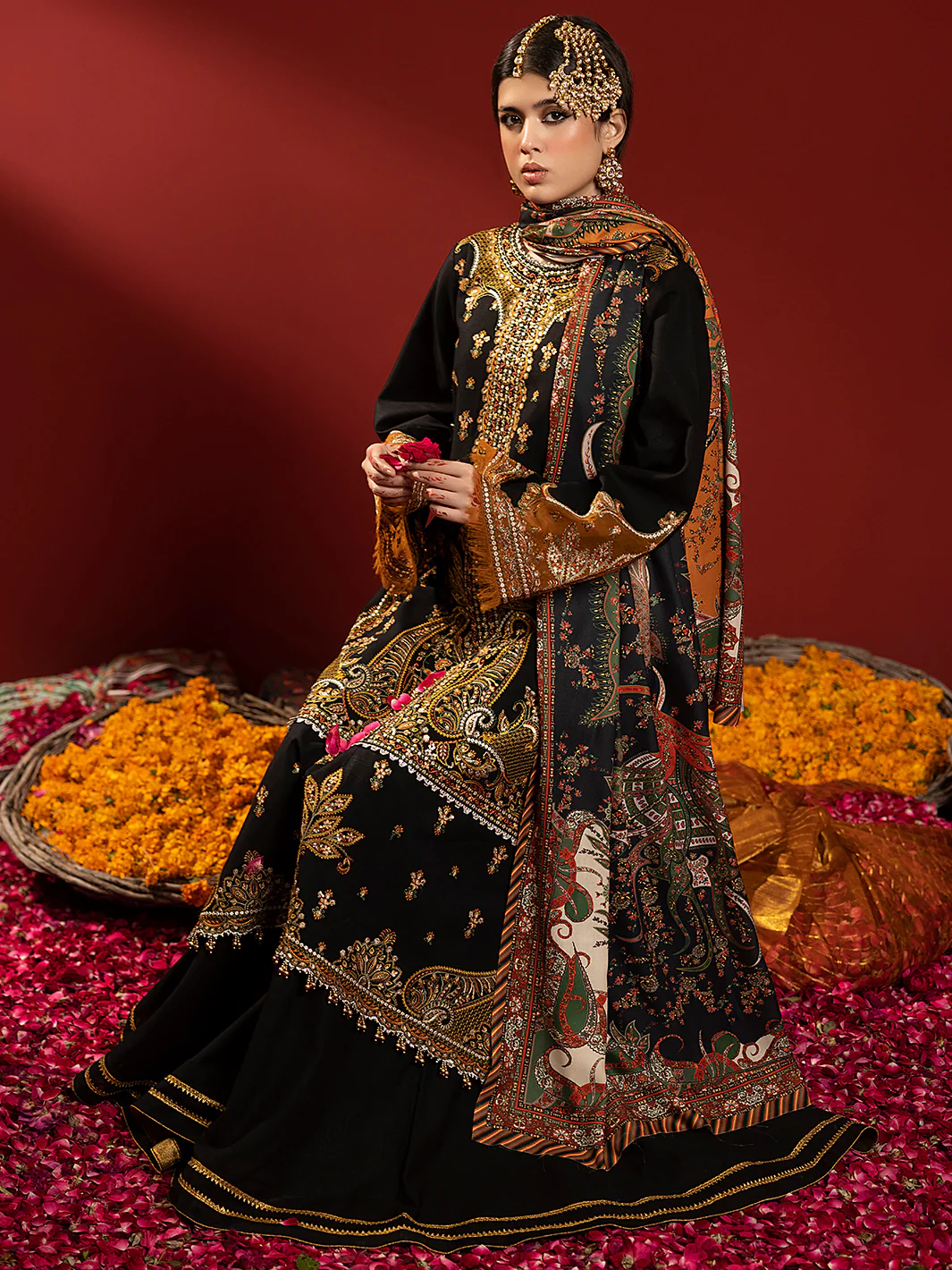 1511 - B | 3 PC Luxury Unstitched - Image 5