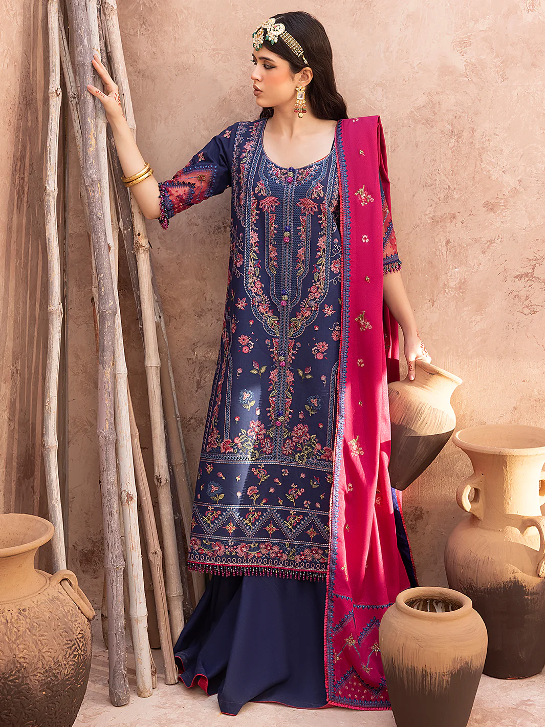 1512 - B | 3 PC Luxury Unstitched - Image 4