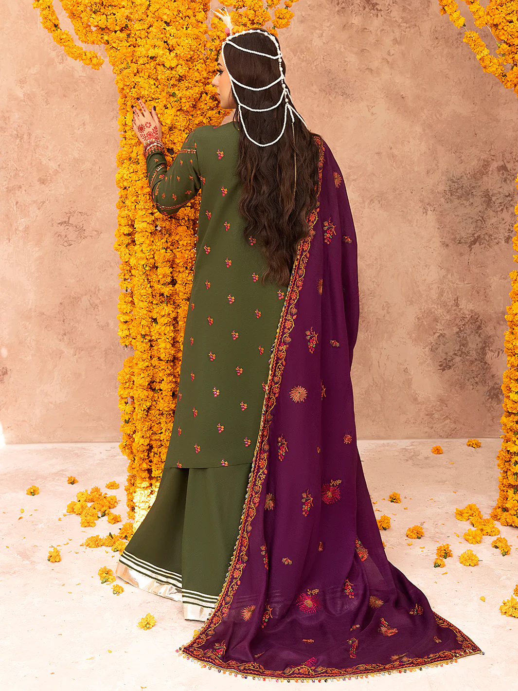 1513 - A | 3 PC Luxury Unstitched - Image 3