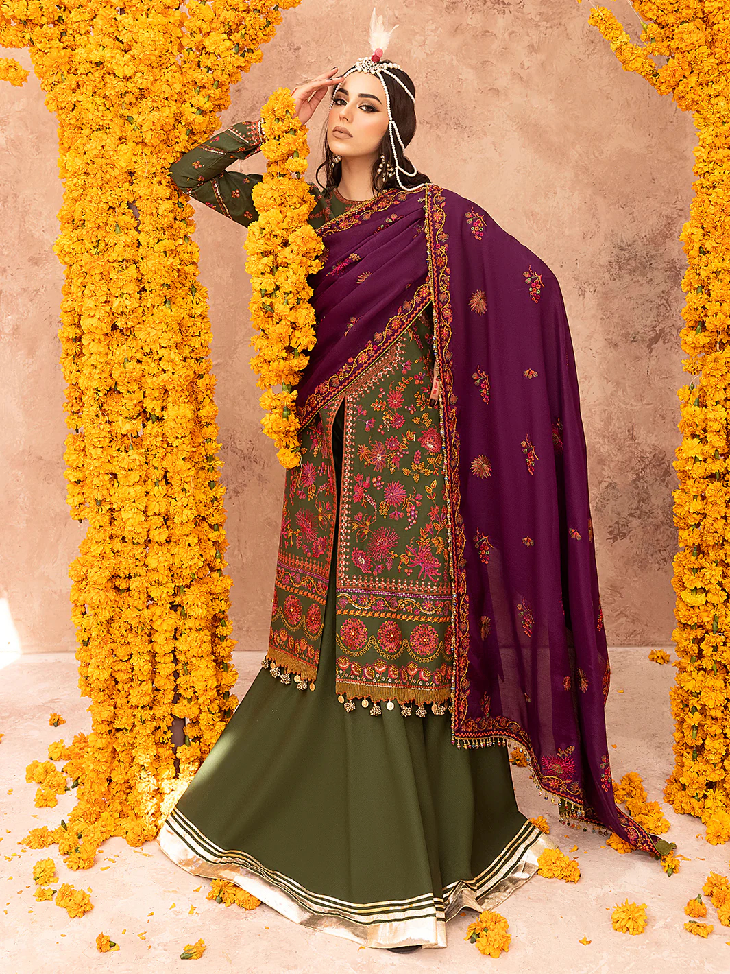 1513 - A | 3 PC Luxury Unstitched - Image 5