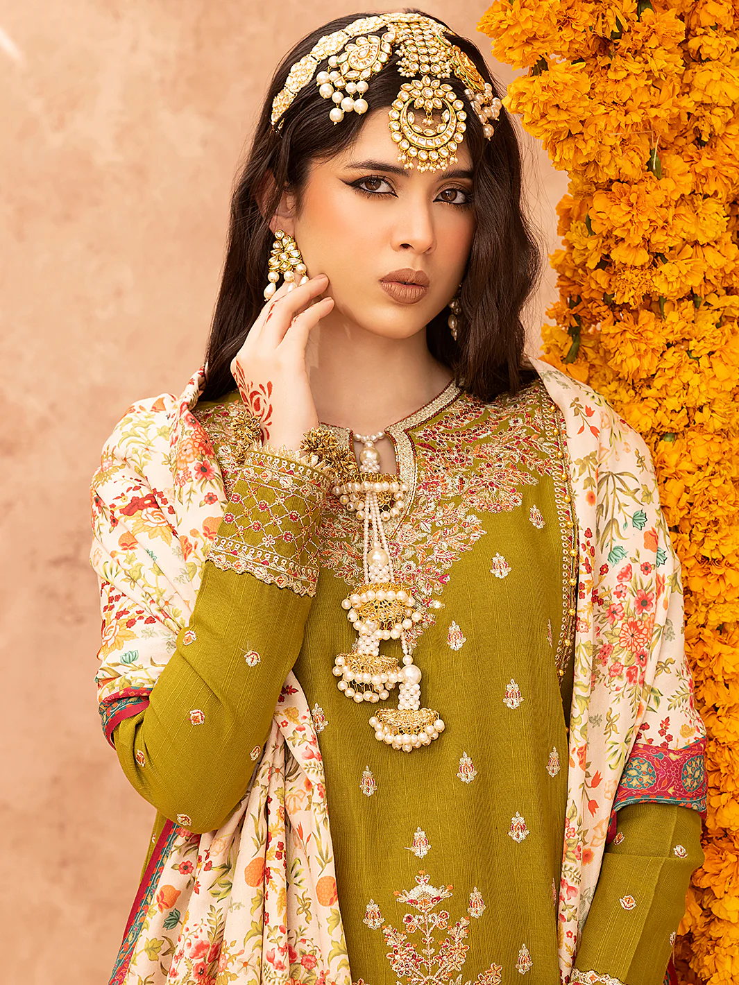 1514 - A | 3 PC Luxury Unstitched - Image 5