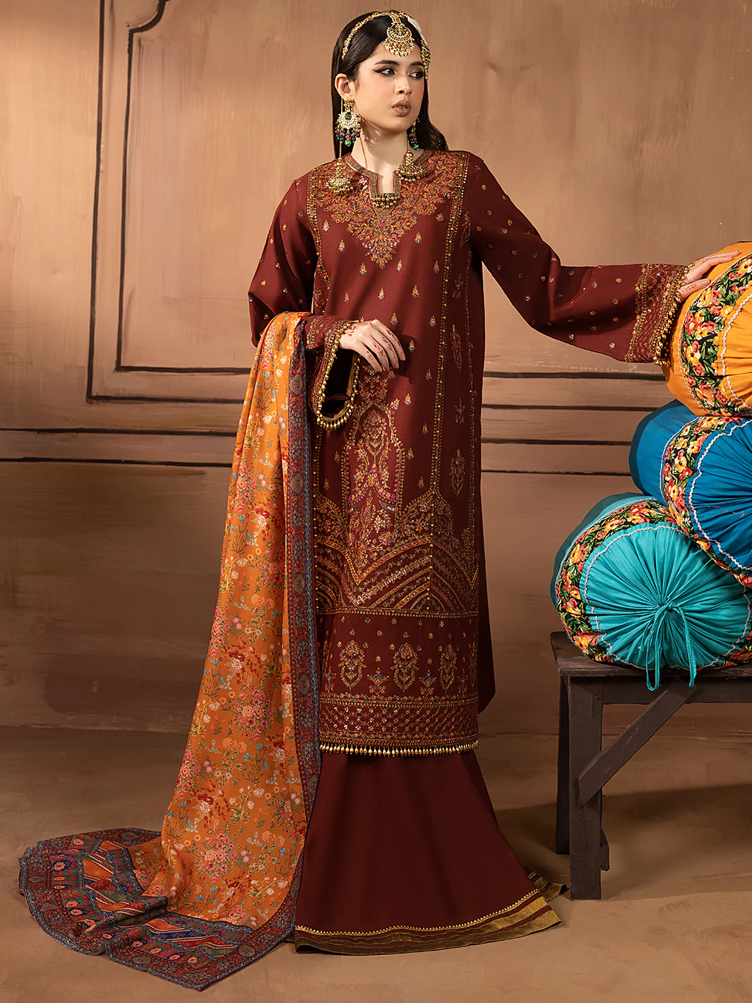 1514 - B | 3 PC Luxury Unstitched - Image 4