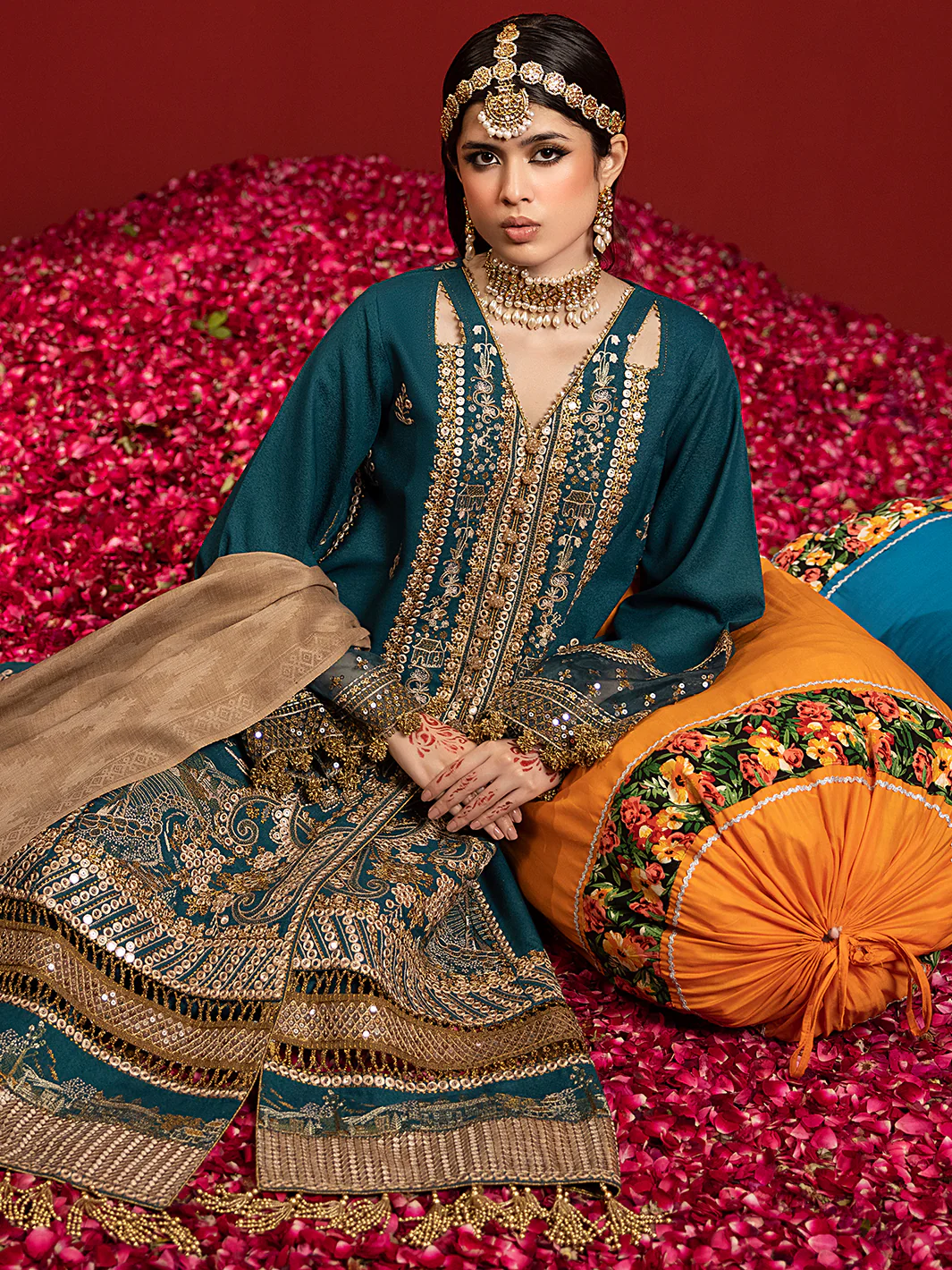 1515 - B | 3 PC Luxury Unstitched - Image 5