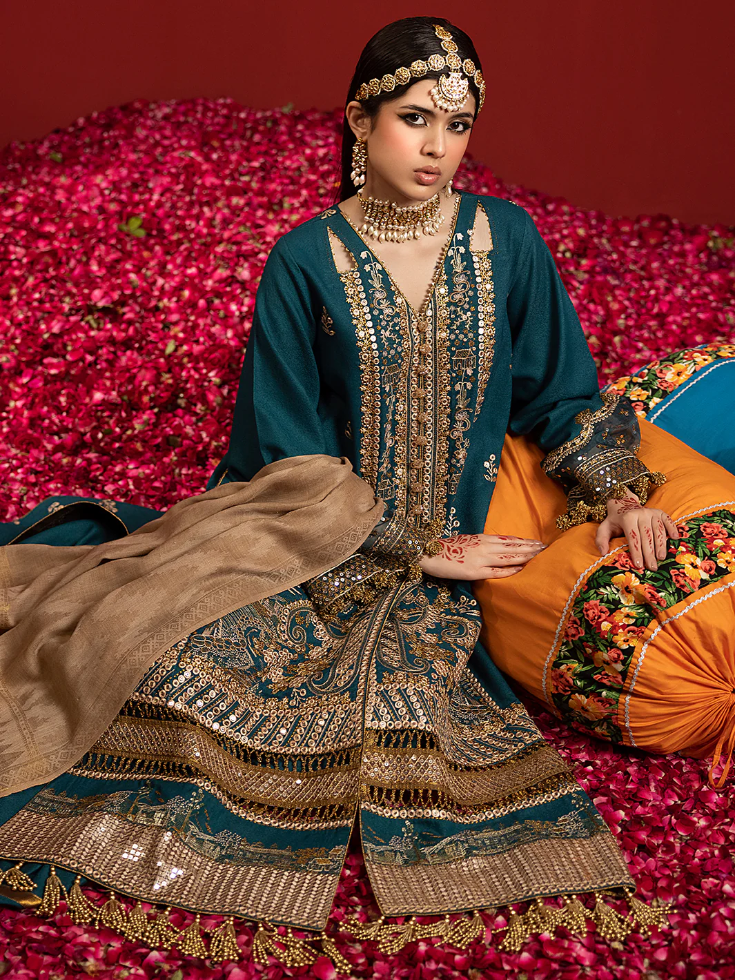 1515 - B | 3 PC Luxury Unstitched - Image 7