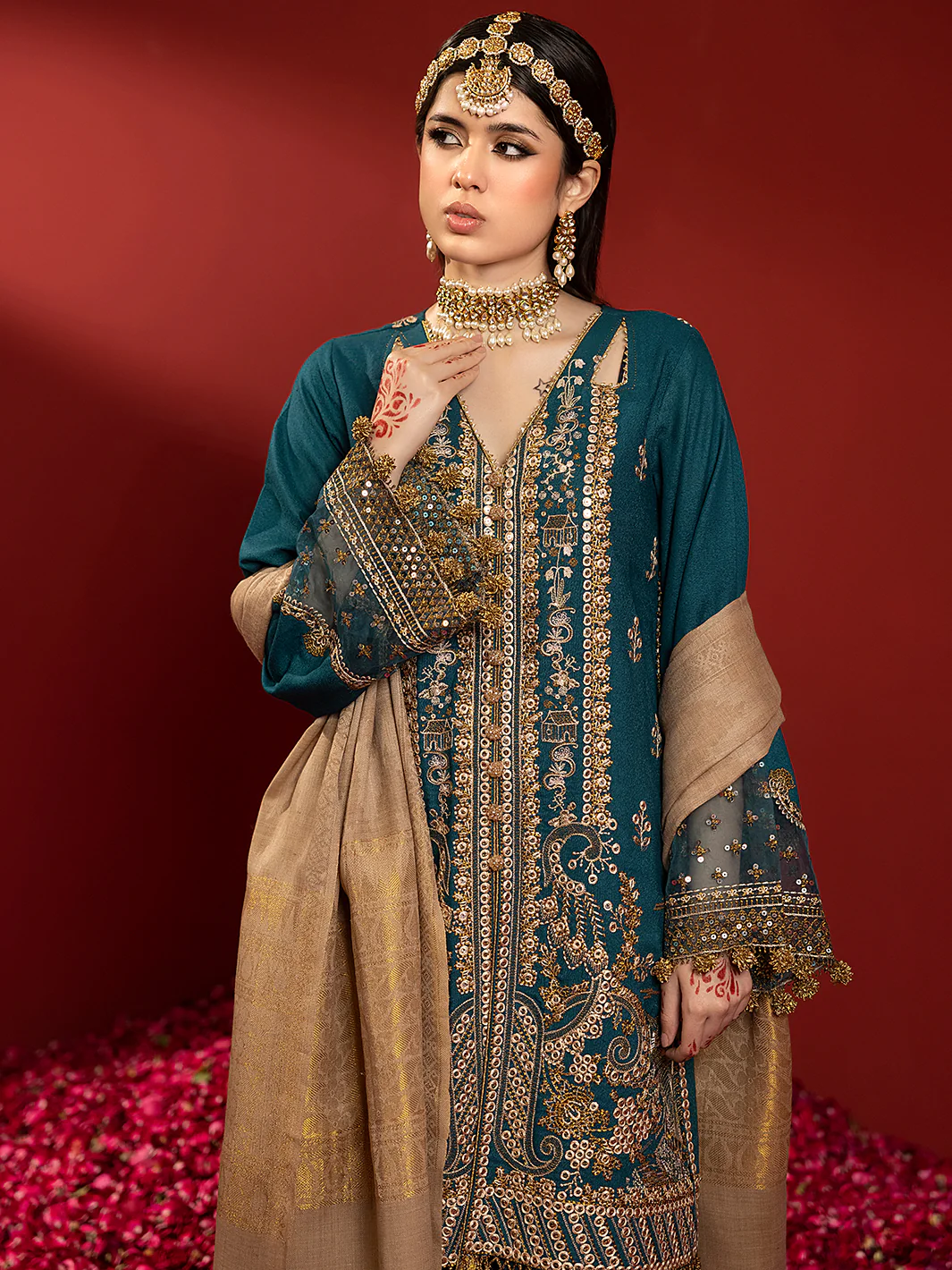 1515 - B | 3 PC Luxury Unstitched - Image 8