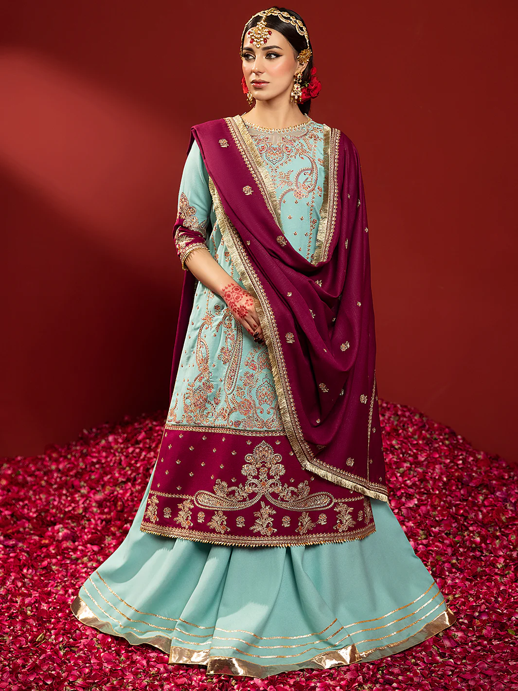 1517 - A | 3 PC Luxury Unstitched - Image 4