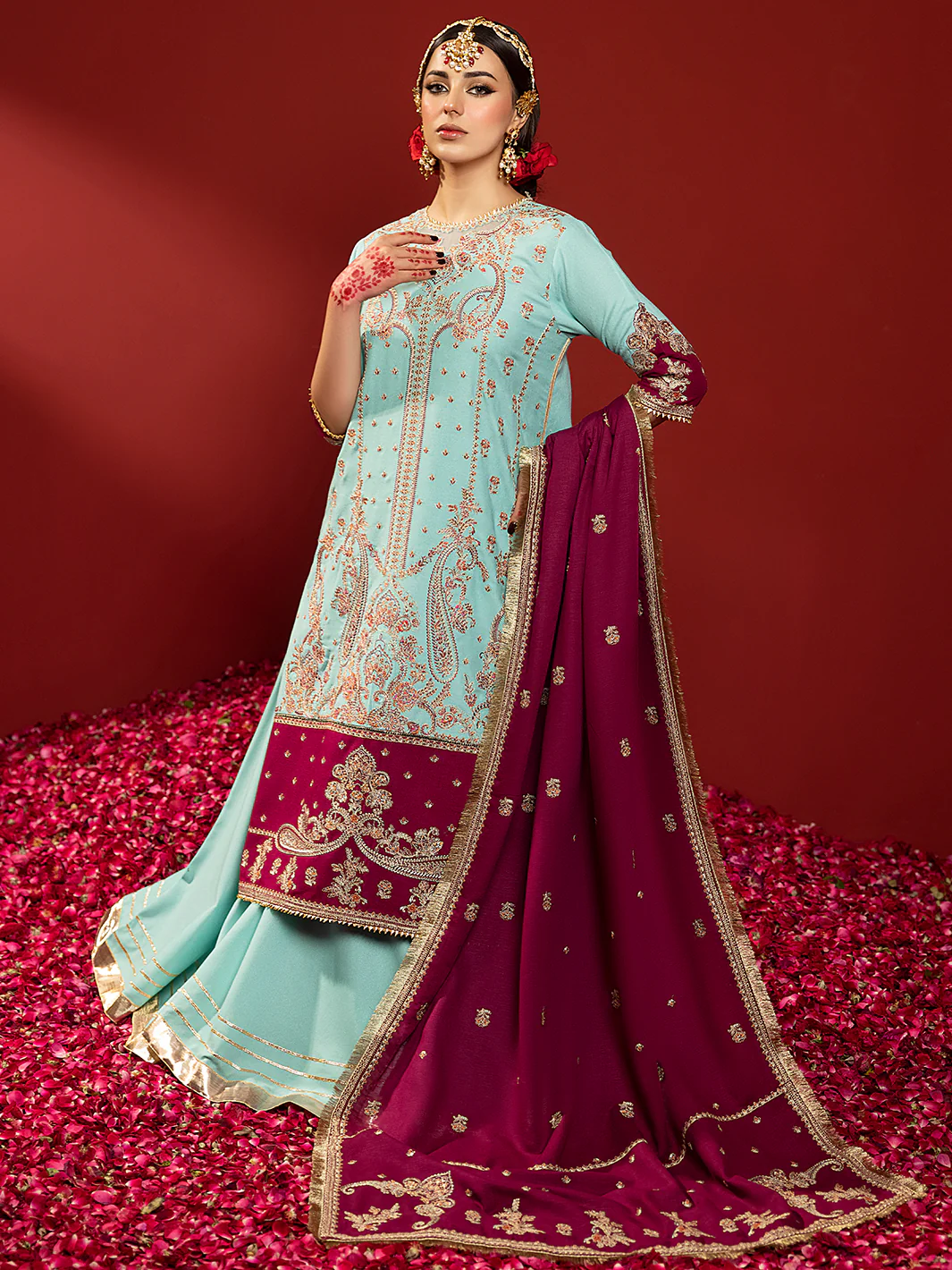 1517 - A | 3 PC Luxury Unstitched - Image 6