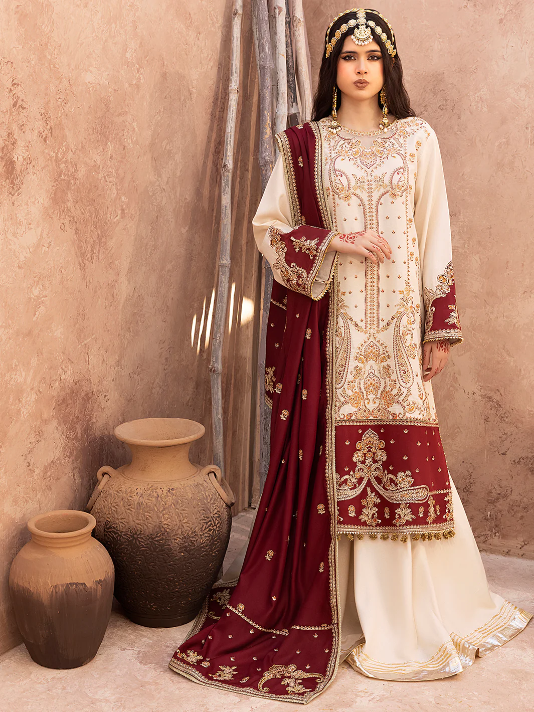1517 - B | 3 PC Luxury Unstitched - Image 4