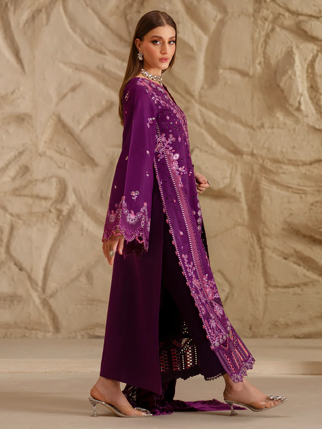 162 - B | 3 PC Kotrai Stitched - Image 3