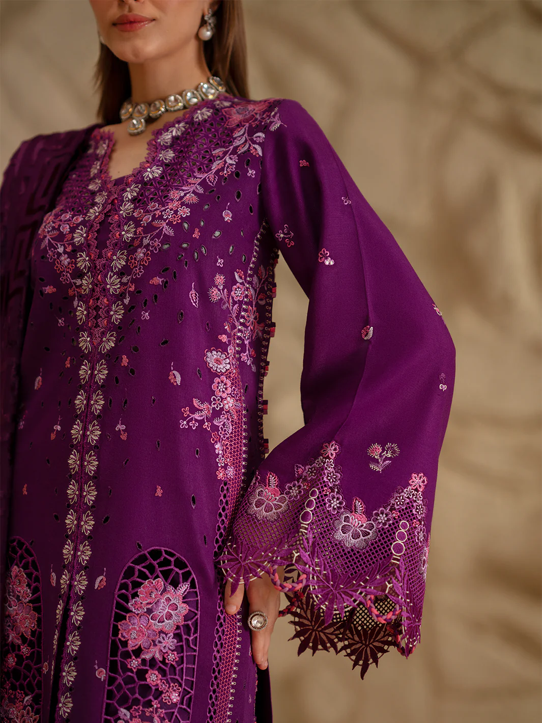 162 - B | 3 PC Kotrai Stitched - Image 7