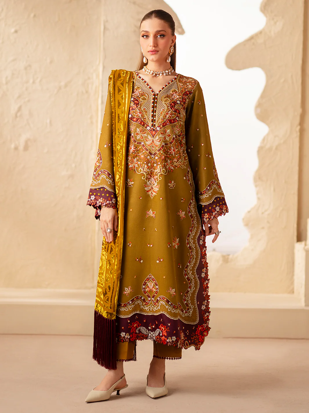 163 - A | 3 PC Kotrai Stitched - Image 4