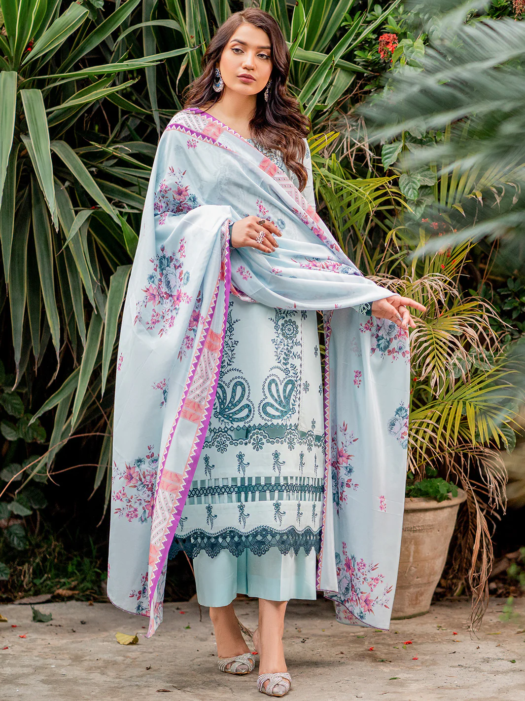 1802-B | 3 Piece Unstitched - Image 3