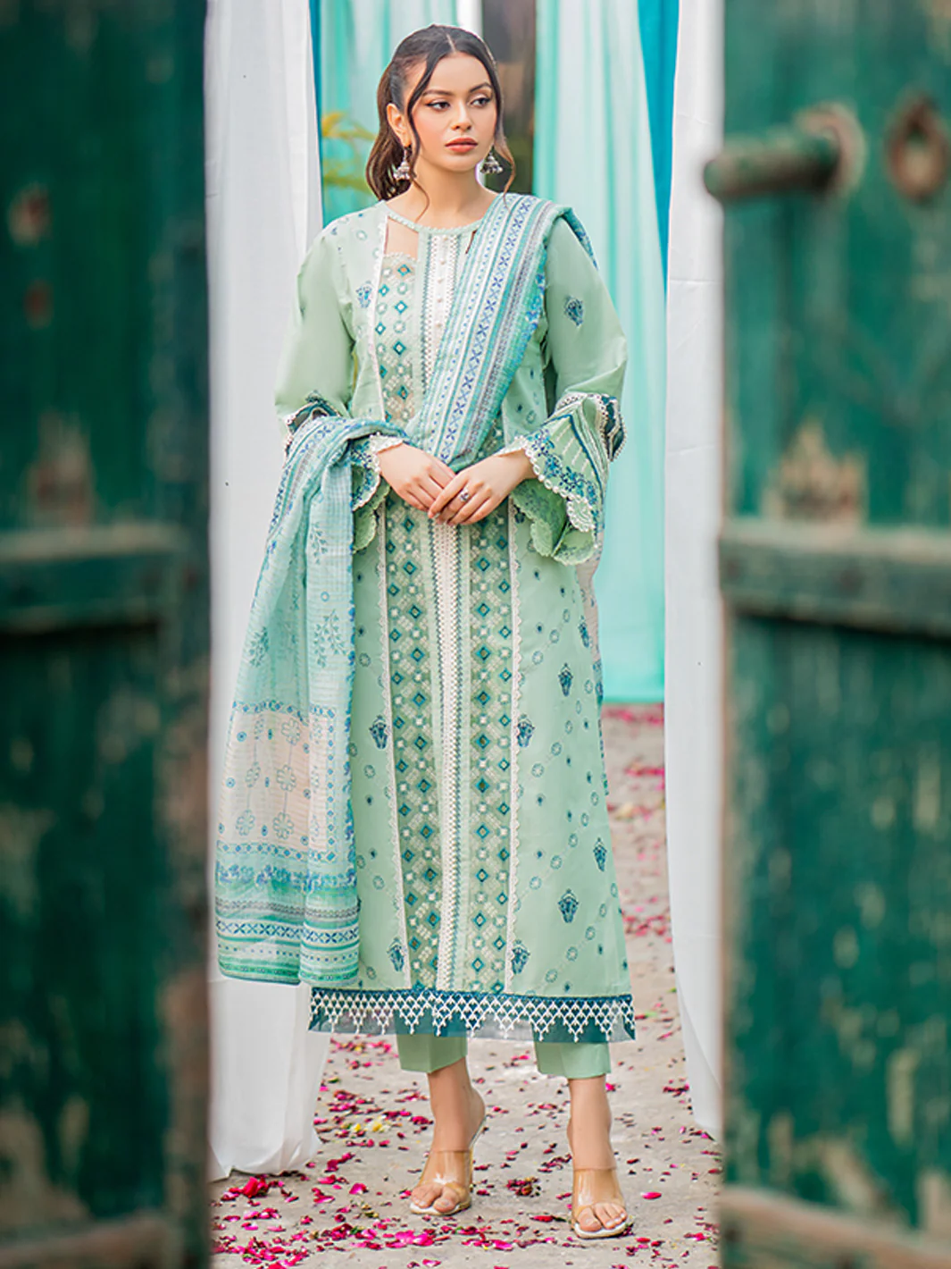 1804-A | 3 Piece Unstitched - Image 3
