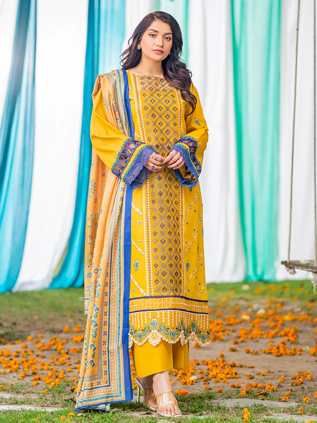 1804-B | 3 Piece Unstitched - Image 3