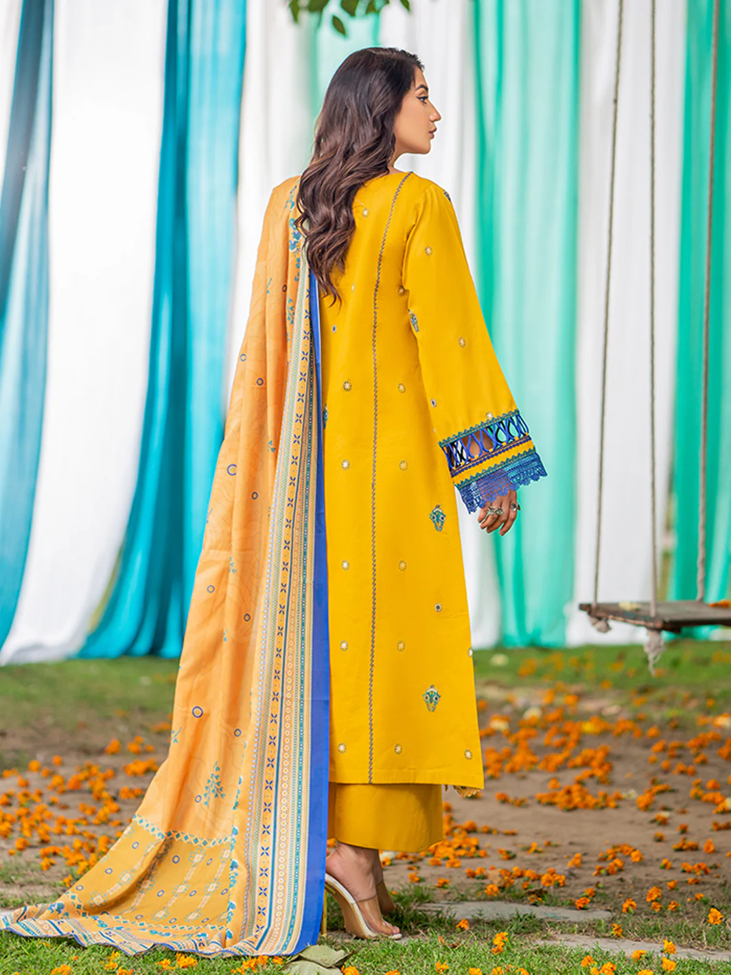 1804-B | 3 Piece Unstitched - Image 4