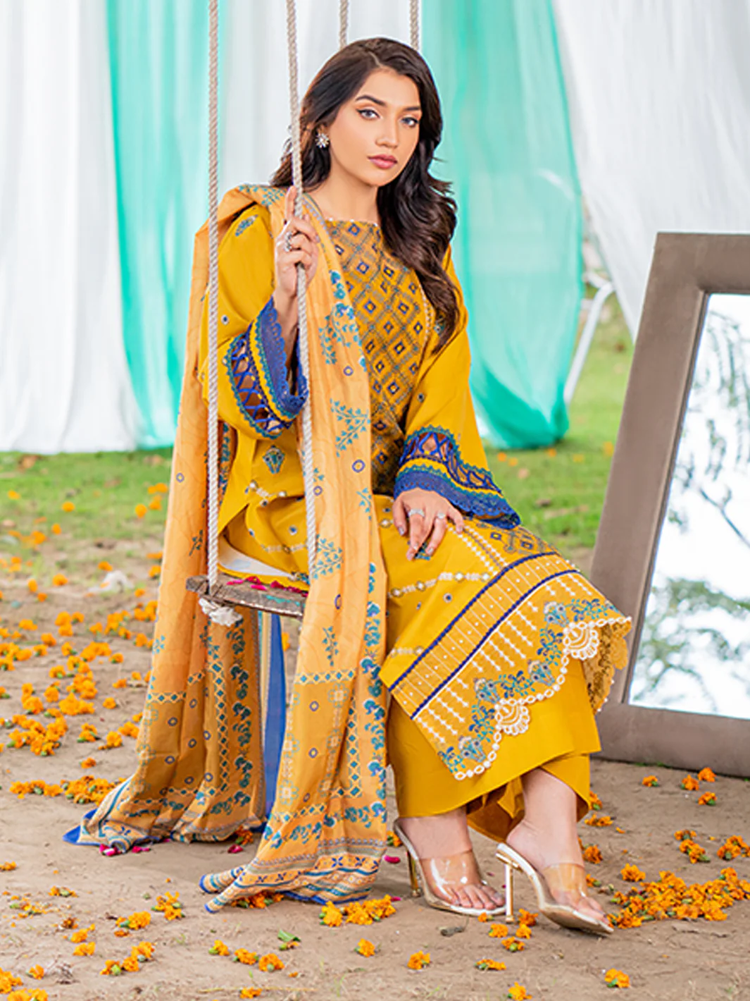 1804-B | 3 Piece Unstitched - Image 5