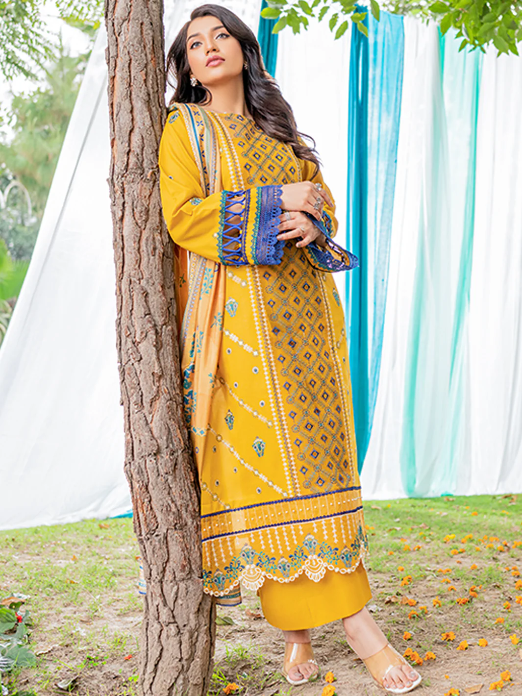 1804-B | 3 Piece Unstitched - Image 7