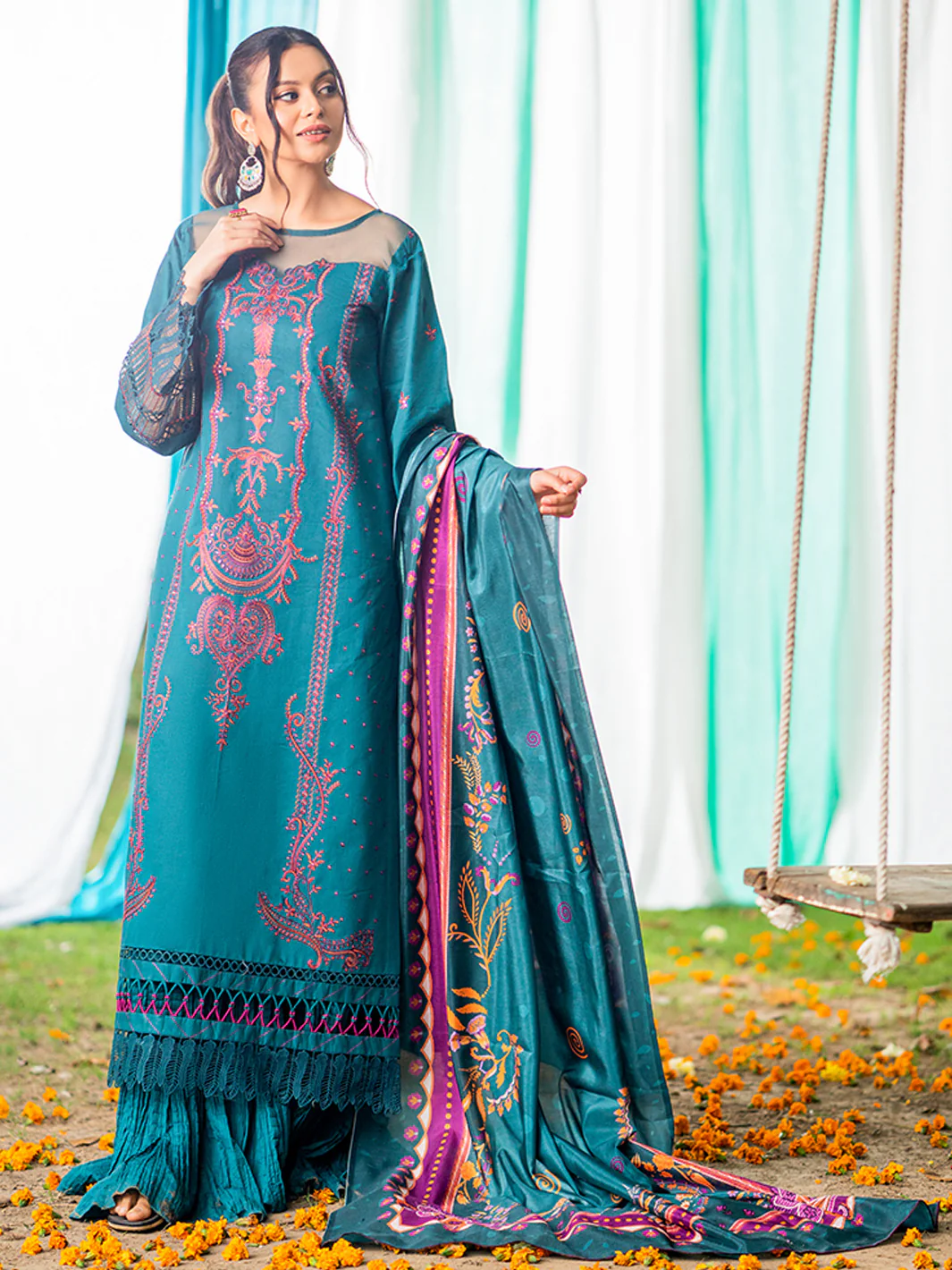 1806-A | 3 Piece Unstitched - Image 3