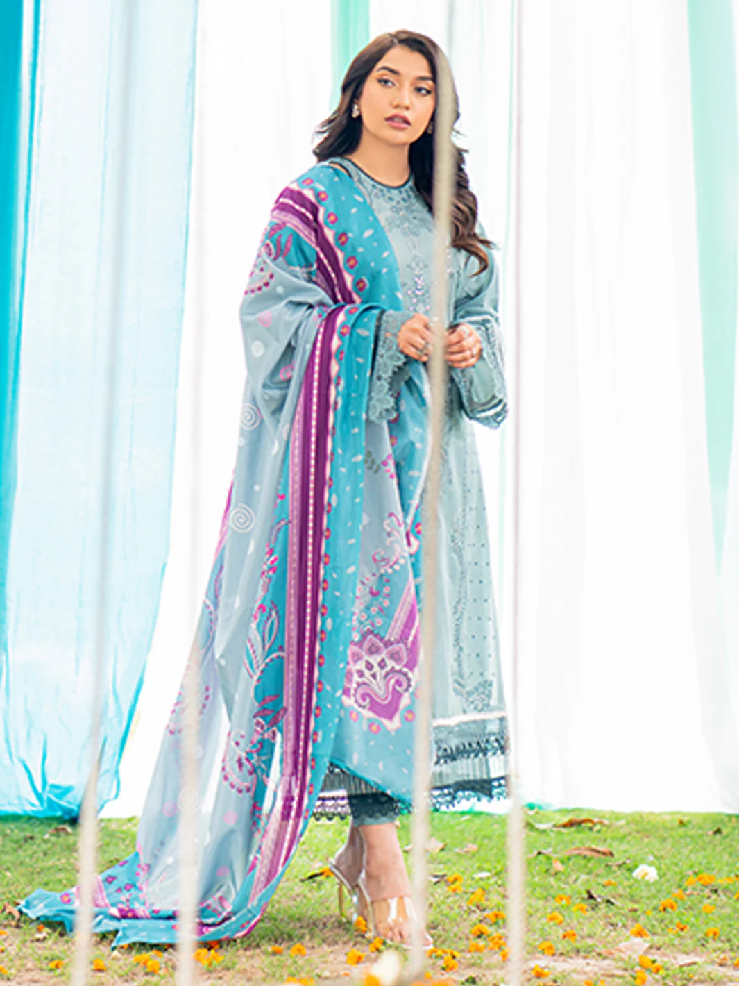 1806-B | 3 Piece Unstitched - Image 3