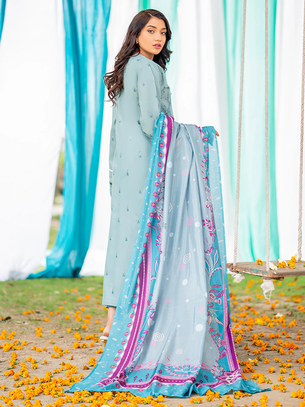 1806-B | 3 Piece Unstitched - Image 4