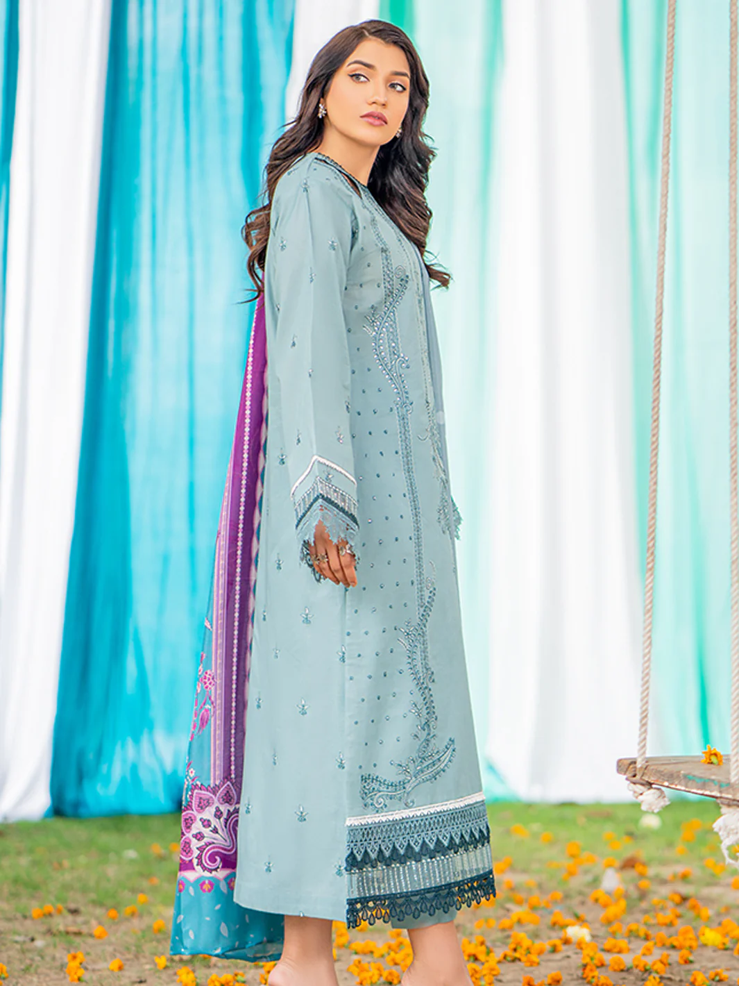 1806-B | 3 Piece Unstitched - Image 6