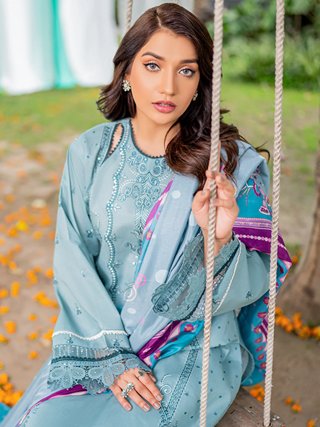 1806-B | 3 Piece Unstitched - Image 7