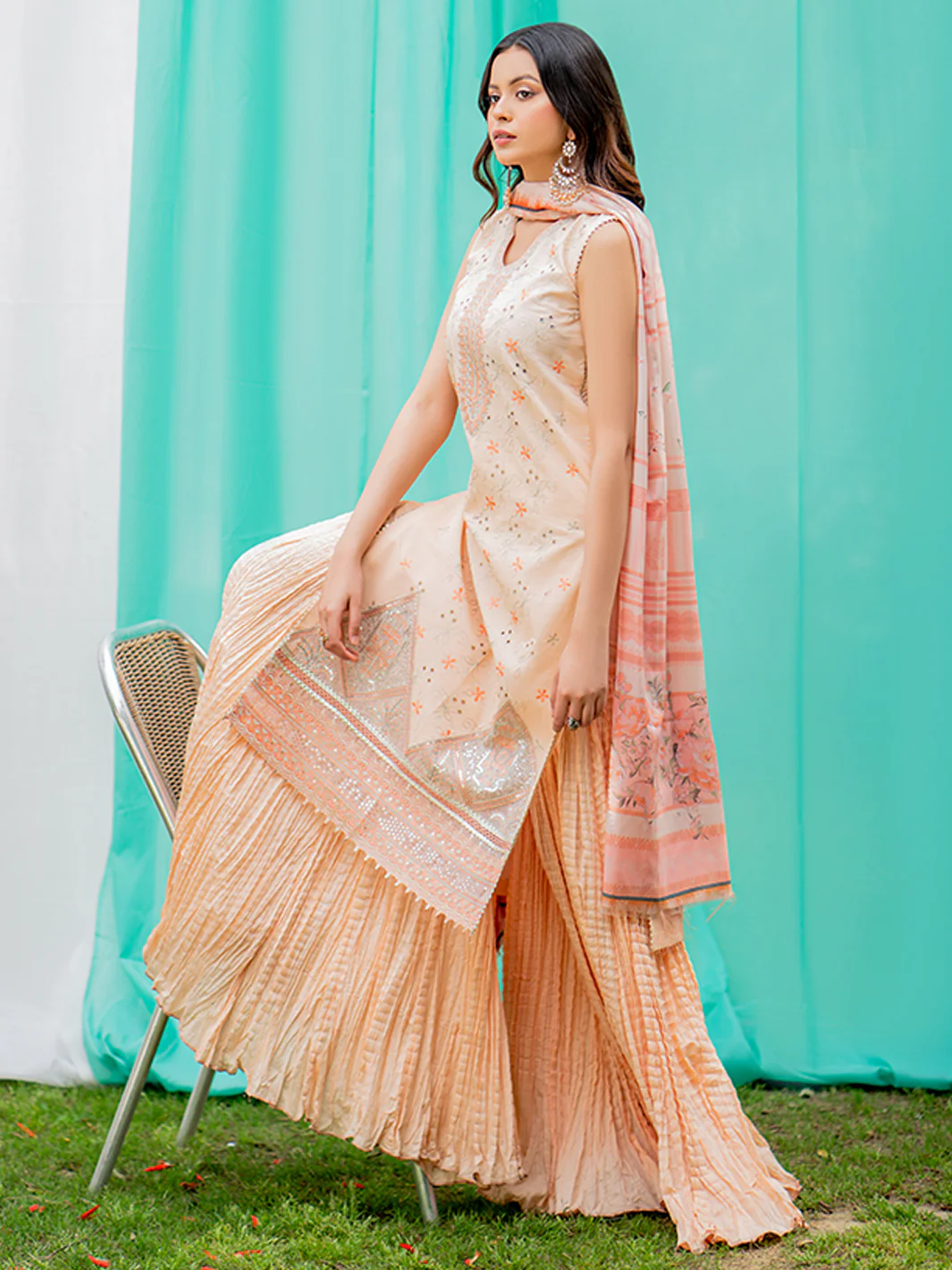 1807-A | 3 Piece Unstitched - Image 3