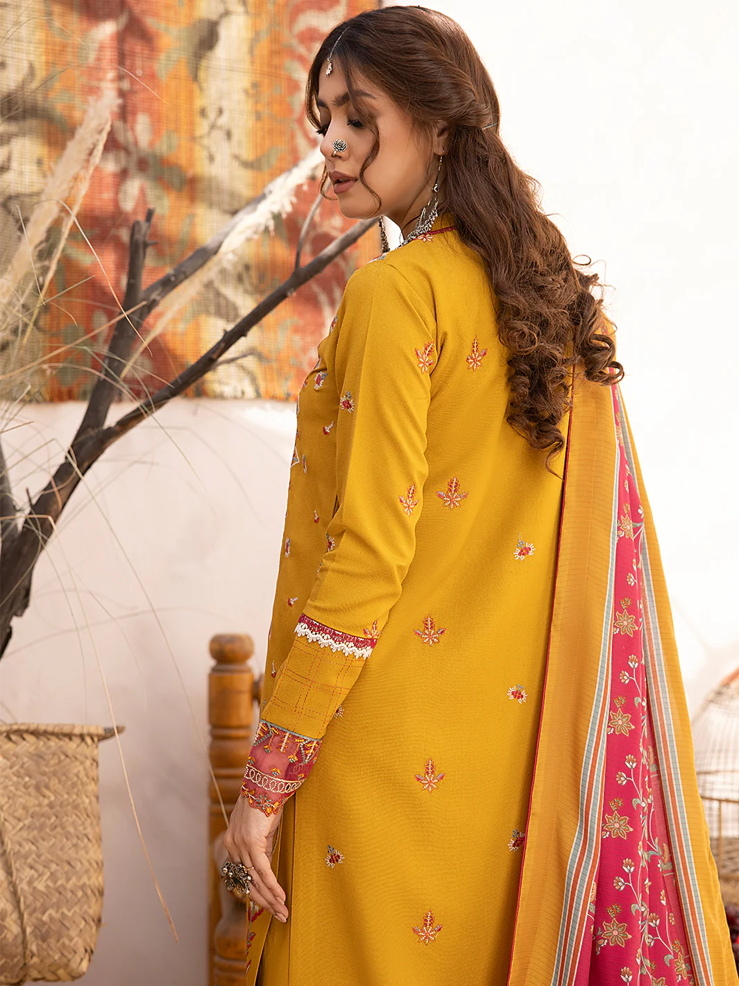 1902 - B | 3 PC KARANDI UNSTITCH - Image 3