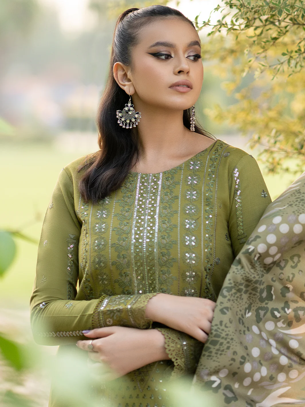 1911 - B | 3 PC Khaddar Unstitched - Image 5