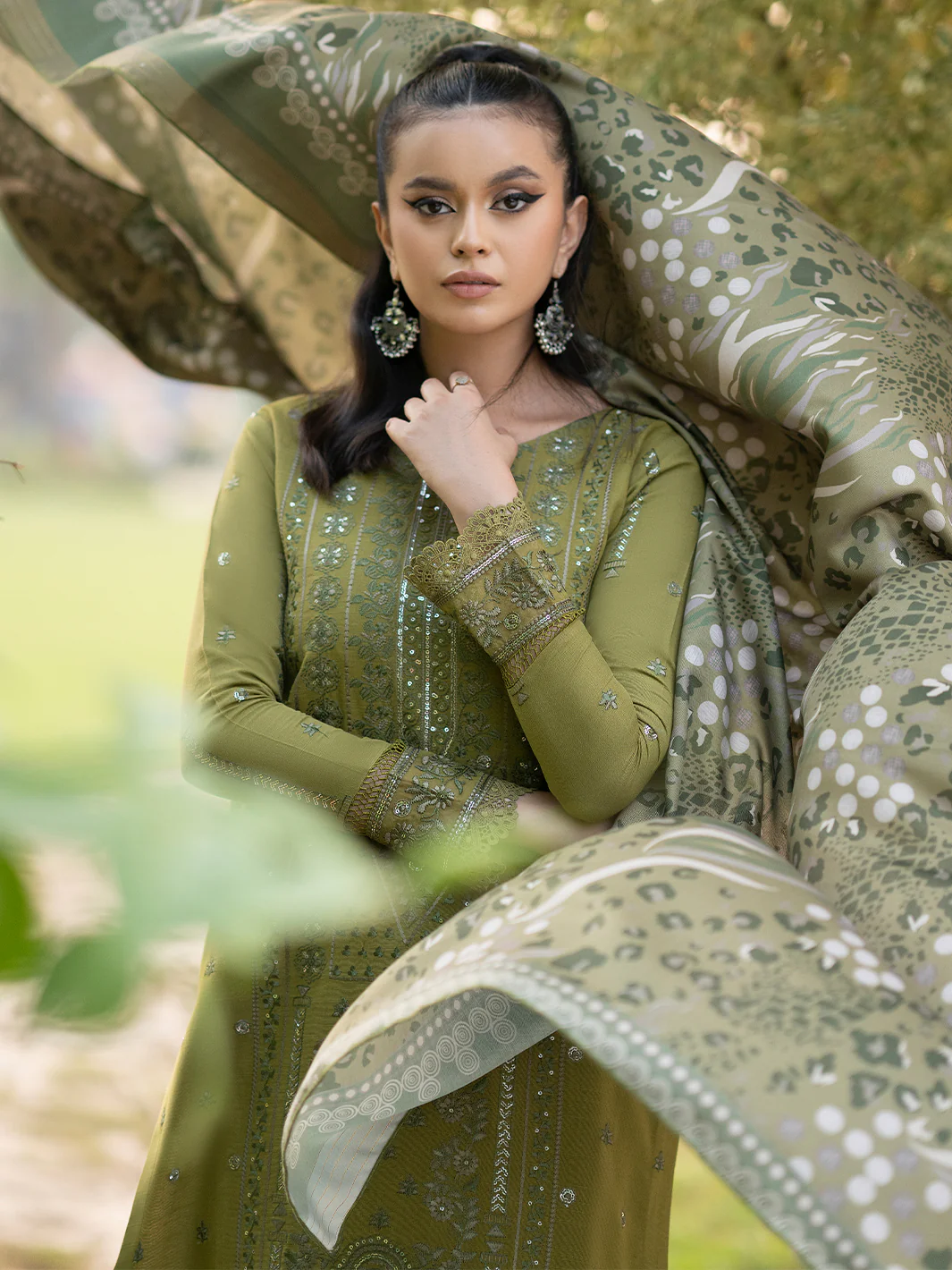 1911 - B | 3 PC Khaddar Unstitched - Image 7