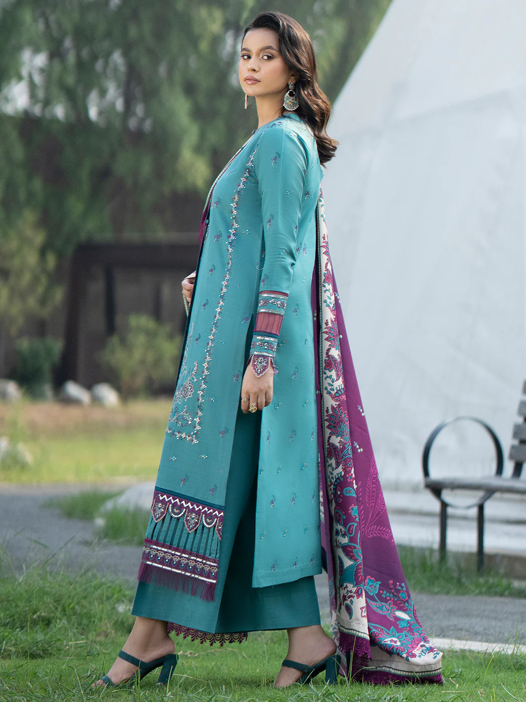 1912 - A | 3 PC Khaddar Unstitched - Image 5