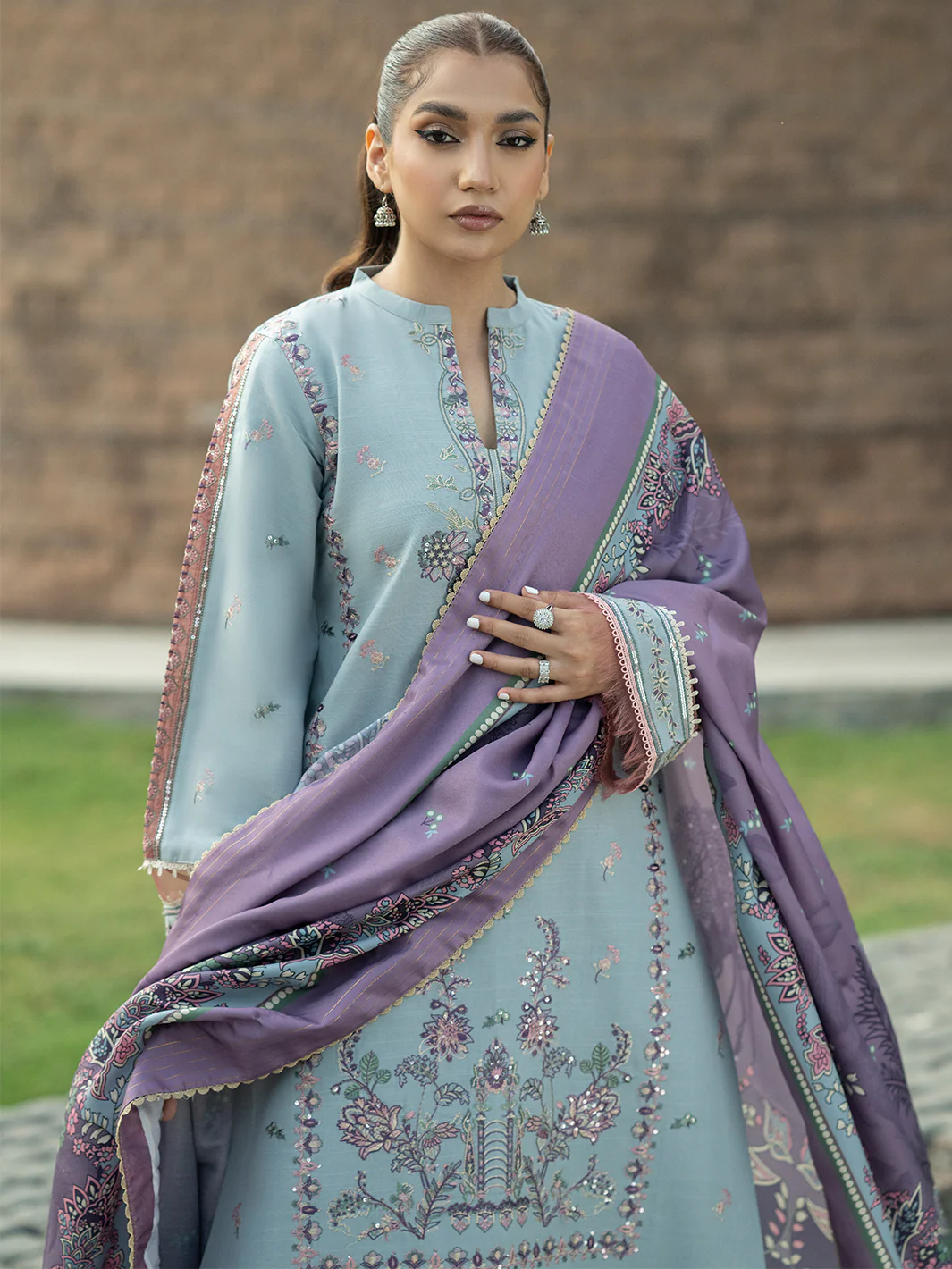 1912 - B | 3 PC Khaddar Unstitched - Image 5