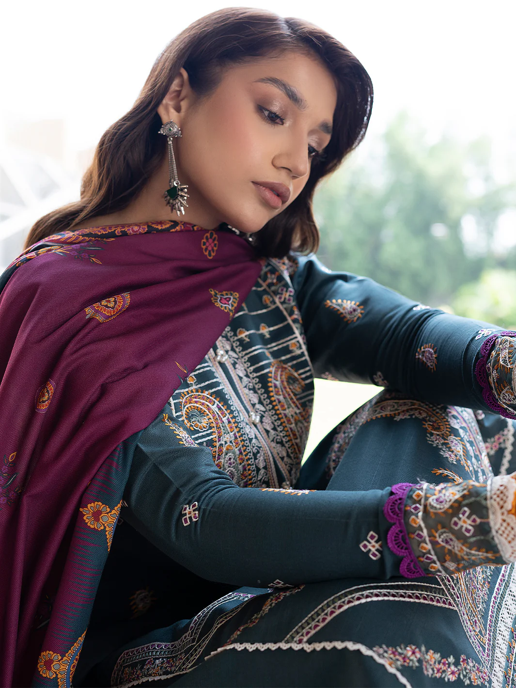 1913 - A | 3 PC Khaddar Unstitched - Image 6