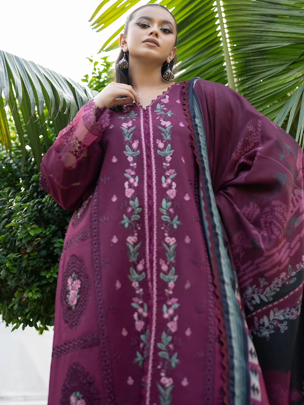 1914 - A | 3 PC Khaddar Unstitched - Image 7