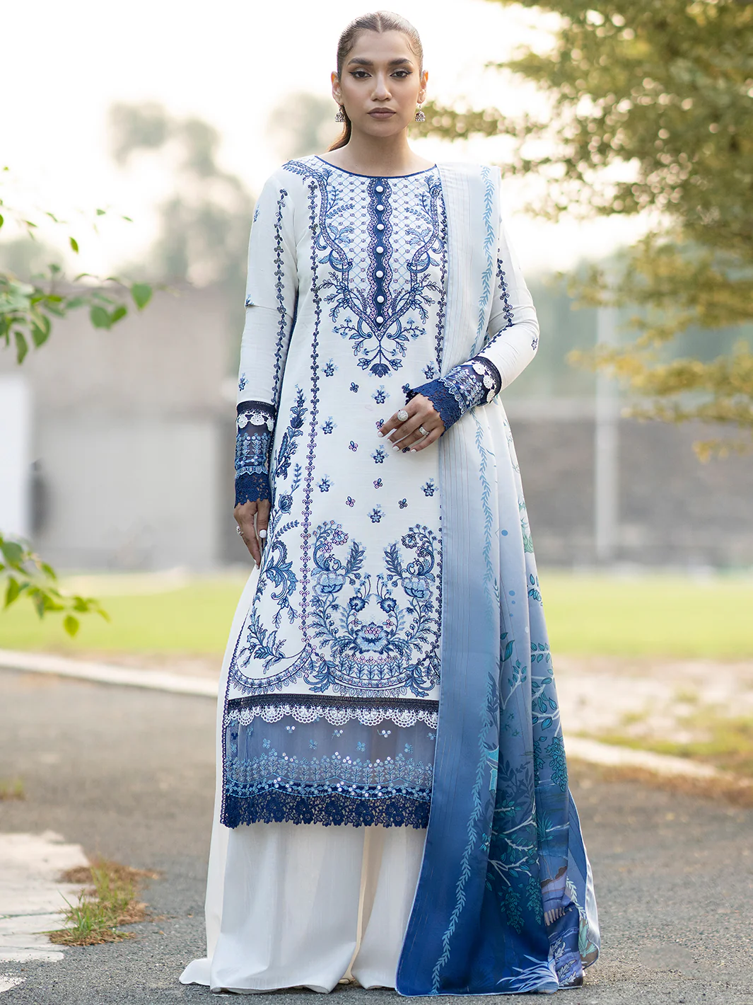 1916 - A | 3 PC Khaddar Unstitched - Image 6