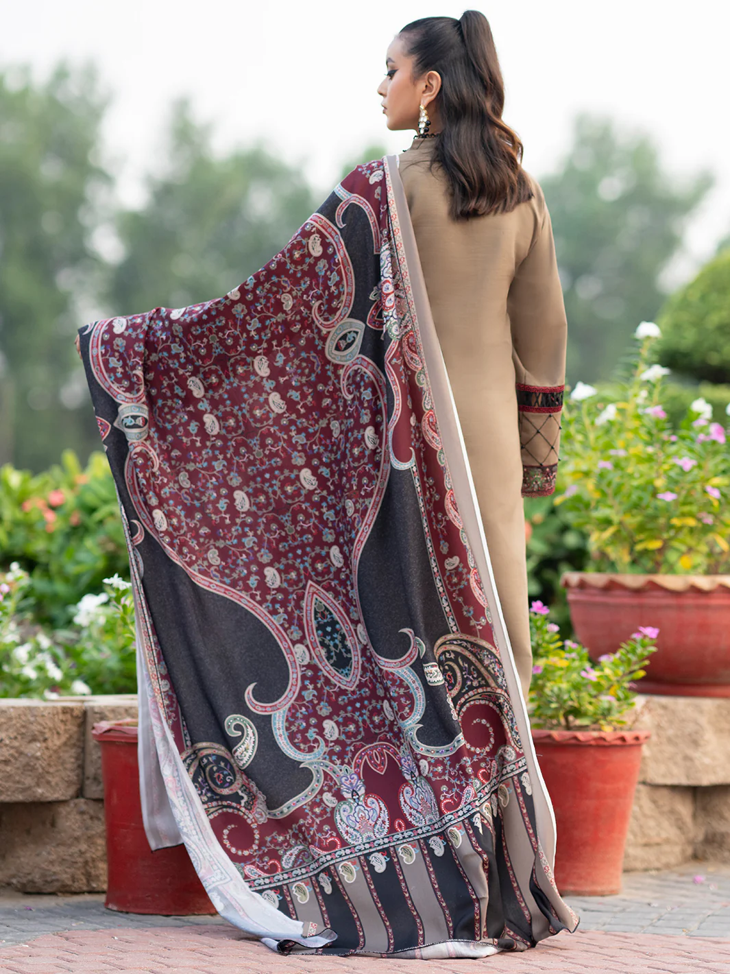 1917 - A | 3 PC Khaddar Unstitched - Image 3