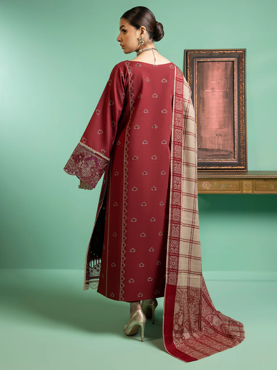 1941 - B | 3 PC Khaddar Unstitch - Image 3