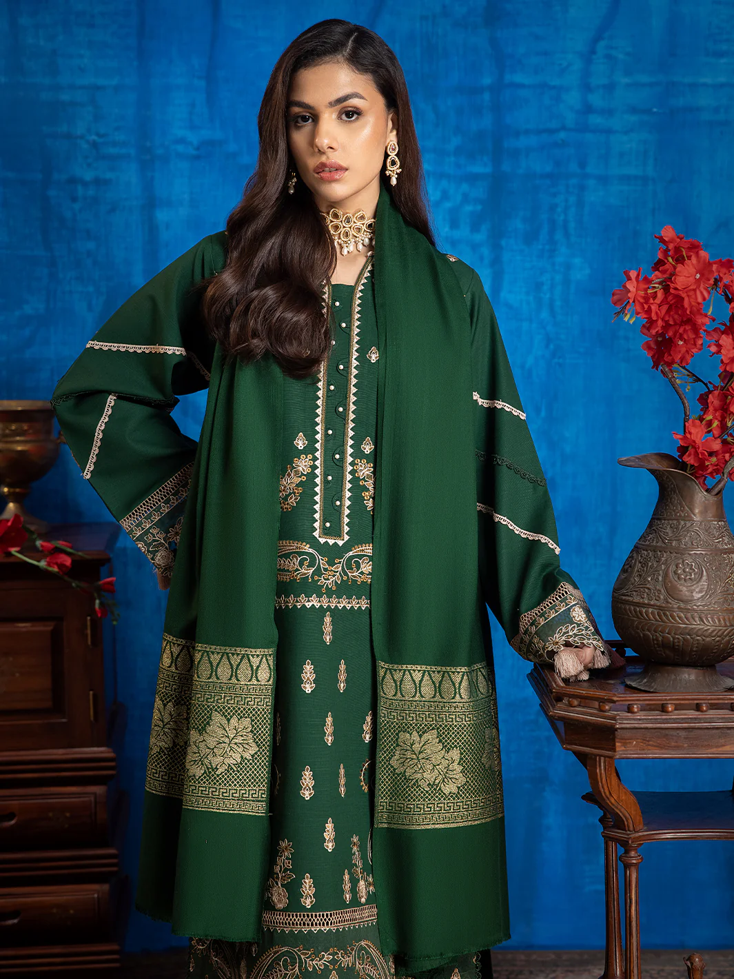 1944 - A | 3 PC Khaddar Unstitch - Image 5