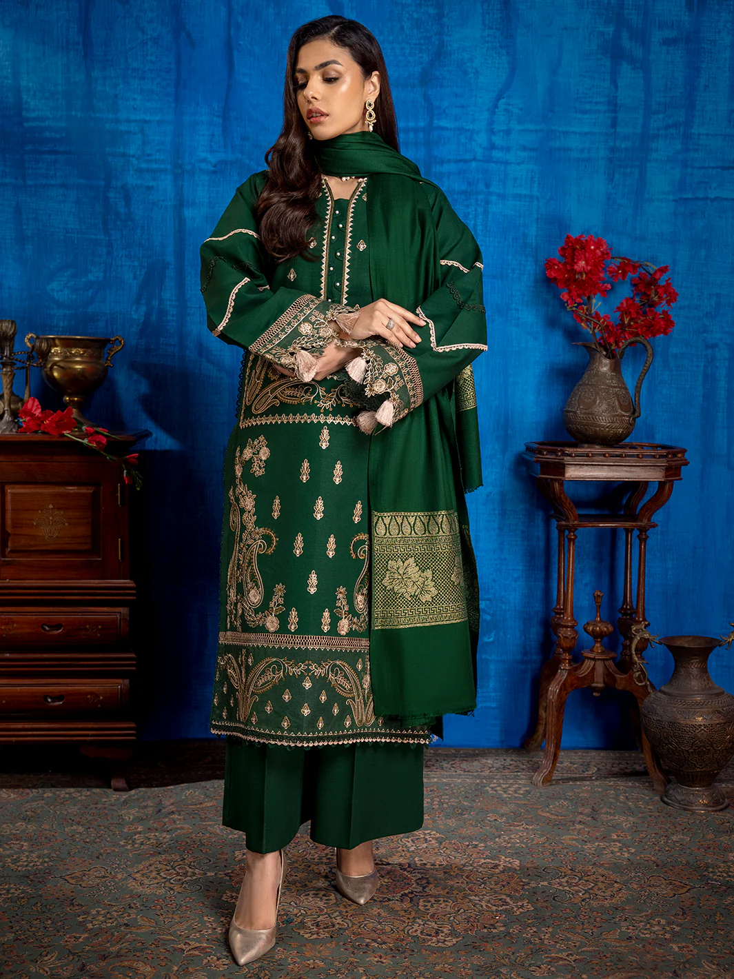1944 - A | 3 PC Khaddar Unstitch - Image 6