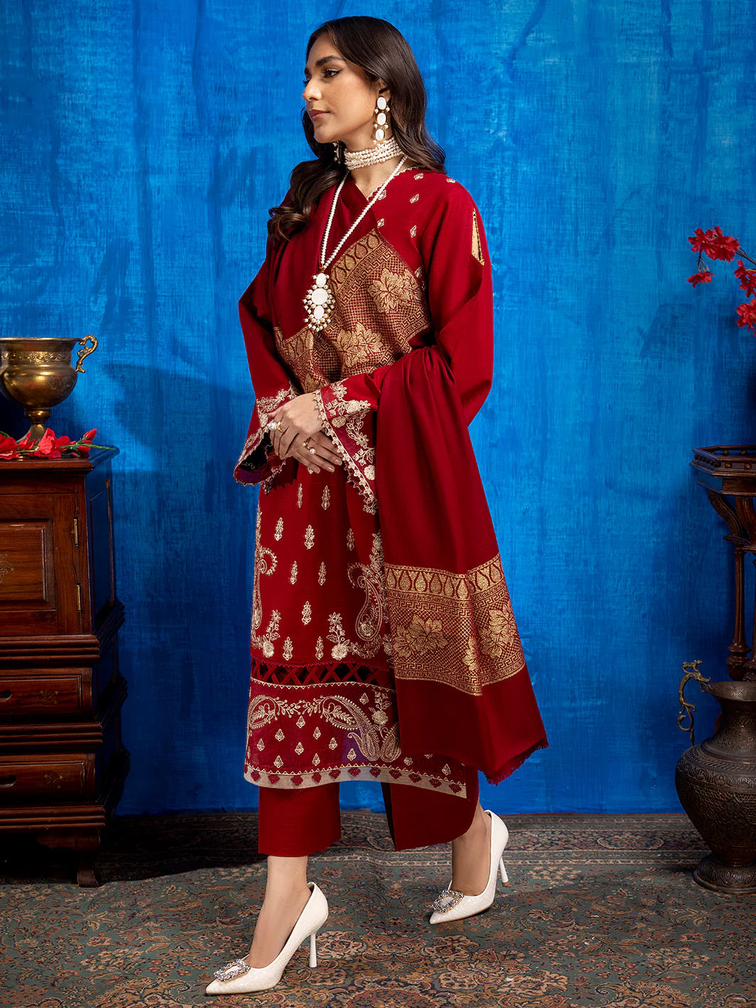 1944 - B | 3 PC Khaddar Unstitch - Image 5