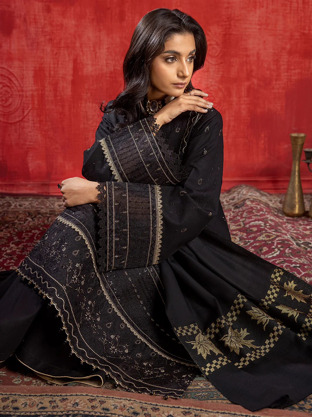 1952 - B | 3 PC Khaddar Unstitch - Image 7