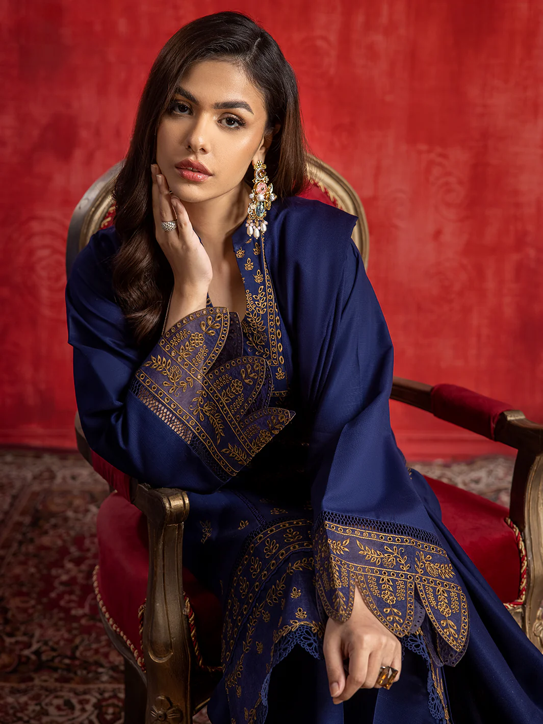 1954 - B | 3 PC Khaddar Unstitch - Image 8