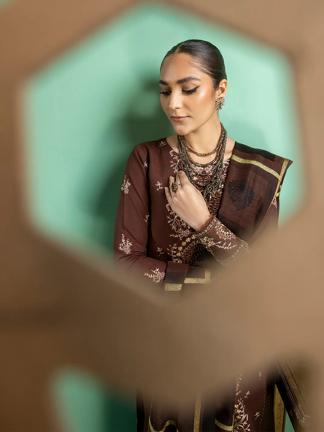 1956 - B | 3 PC Khaddar Unstitch - Image 7