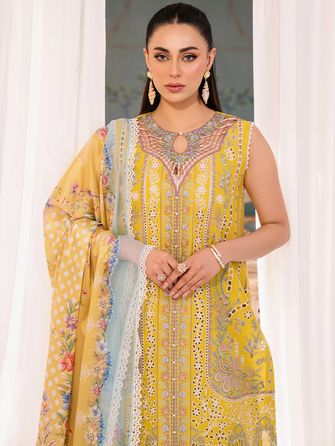 201 - A | 3 PC Lawn Unstitch - Image 2