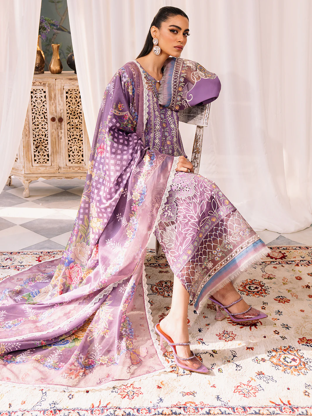 201 - B | 3 PC Lawn Unstitch - Image 4