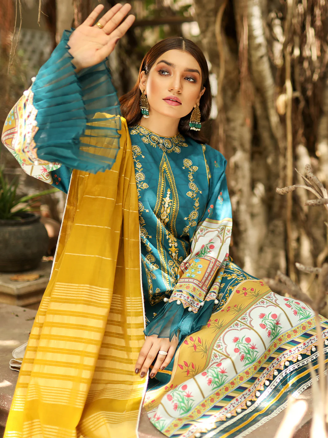2029-A | 3 Piece Unstitched - Image 5