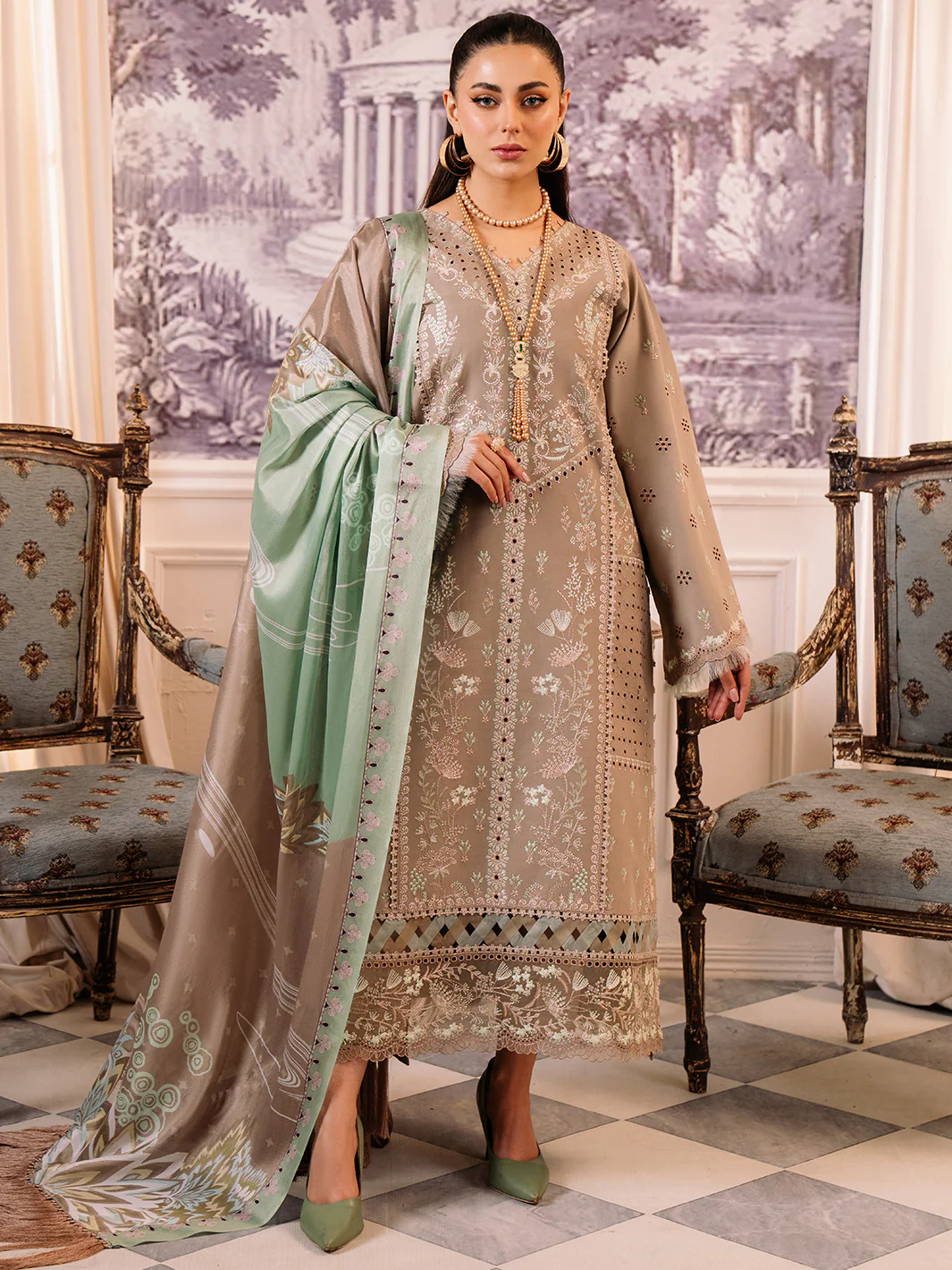 203 - A | 3 PC Lawn Unstitch - Image 4