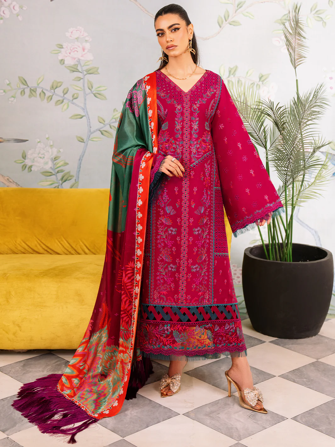 203 - B | 3 PC Lawn Unstitch - Image 4